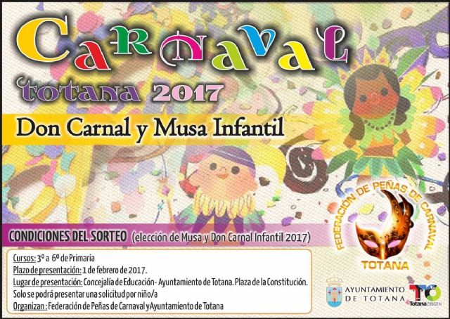 La Concejalía de Educación y la Federación de Peñas de Carnaval instauran a partir de este año las figuras de Don Carnal y La Musa infantil