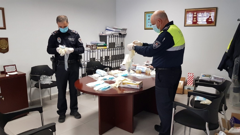 La Polica Local agradece las numerosas donaciones de material de proteccin por parte de la comunidad china, empresas y particulares