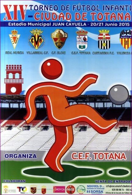 Seis equipos participan este fin de semana en el XIV Torneo de Fútbol Infantil "Ciudad de Totana" que se celebrará en el estadio municipal "Juan Cayuela"