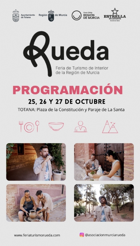 Totana acoger la I Feria de Turismo Interior de la Regin de Murcia del 25 al 27 de octubre, que organiza la nueva Asociacin Murcia Rueda, y que pasar por otros 10 municipios de interior