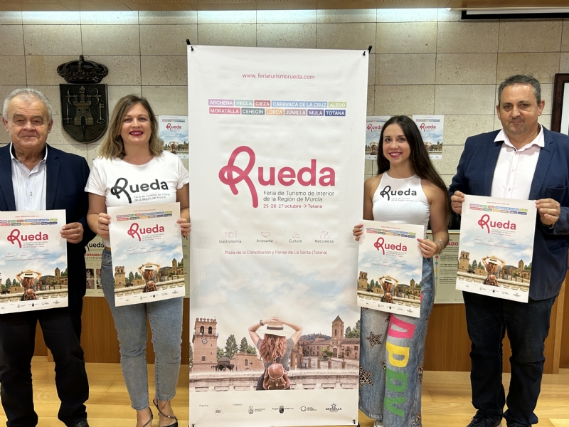 Totana acoger la I Feria de Turismo Interior de la Regin de Murcia del 25 al 27 de octubre, que organiza la nueva Asociacin Murcia Rueda, y que pasar por otros 10 municipios de interior