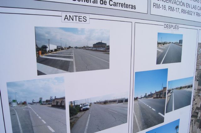 La Consejera de Fomento mejora la carretera de acceso de Totana desde la Autova hasta el centro urbano por la que pasan 7.200 vehculos diarios de media