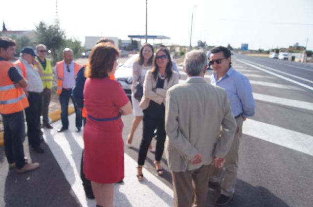 La Consejera de Fomento mejora la carretera de acceso de Totana desde la Autova hasta el centro urbano por la que pasan 7.200 vehculos diarios de media