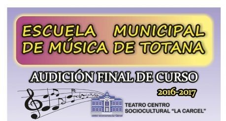Hoy comienza el programa de audiciones en diferentes disciplinas musicales con motivo de la clausura del curso 2016/2017 de la Escuela de Msica de Totana 