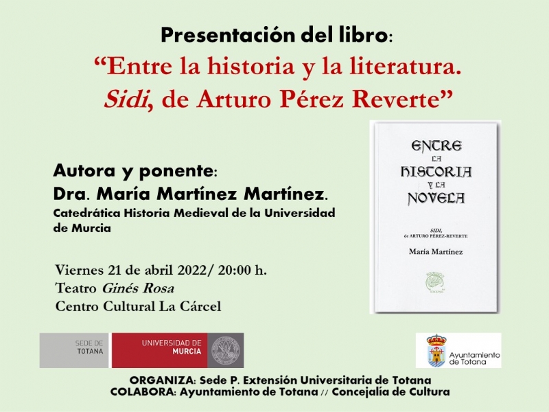Este jueves (20:00 horas) se presenta el ltimo libro de la catedrtica de Historia Medieval totanera, Mara Martnez, titulado 