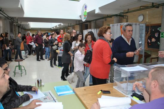 LA PARTICIPACIÓN DE ELECTORES EN LAS ELECCIONES GENERALES EN EL MUNICIPIO DE TOTANA ASCIENDE AL 43,41 POR CIENTO, A LAS 14:00 HORAS (PRIMER AVANCE OFICIAL DE PARTICIPACIÓN)