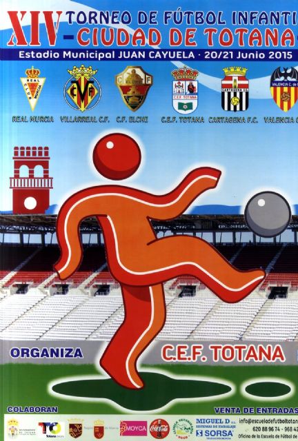 Seis equipos participan en el XIV Torneo de Ftbol Infantil Ciudad de Totana que se celebra los das 20 y 21 de junio en el estadio municipal Juan Cayuela