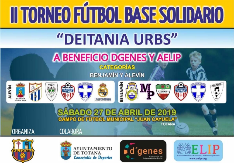 Vídeo. El II Torneo de Fútbol Base Solidario "Deitana Urbs" se celebrará el próximo sábado, 27 de abril, en el estadio municipal