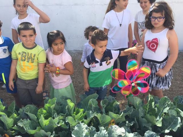 La comunidad educativa del CEIP "La Cruz" pone en marcha el proyecto pedagógico "Huerto Escolar Ecológico" recolectando su primera cosecha