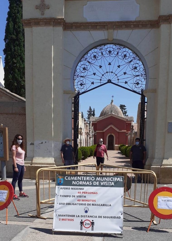A partir de maana sbado el Cementerio Municipal Nuestra Seora del Carmen abrir ya sin limitaciones de aforo; de 8:00 a 20:00 horas, ininterrumpidamente