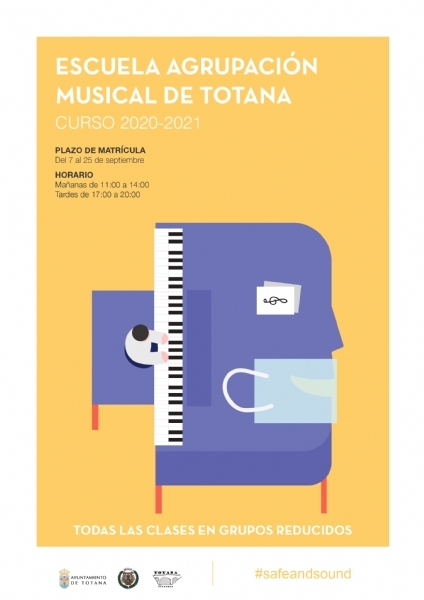Este viernes 25 de septiembre finaliza el plazo de matrcula de la Escuela de Msica de la Agrupacin Musical de Totana para el curso 2020/21