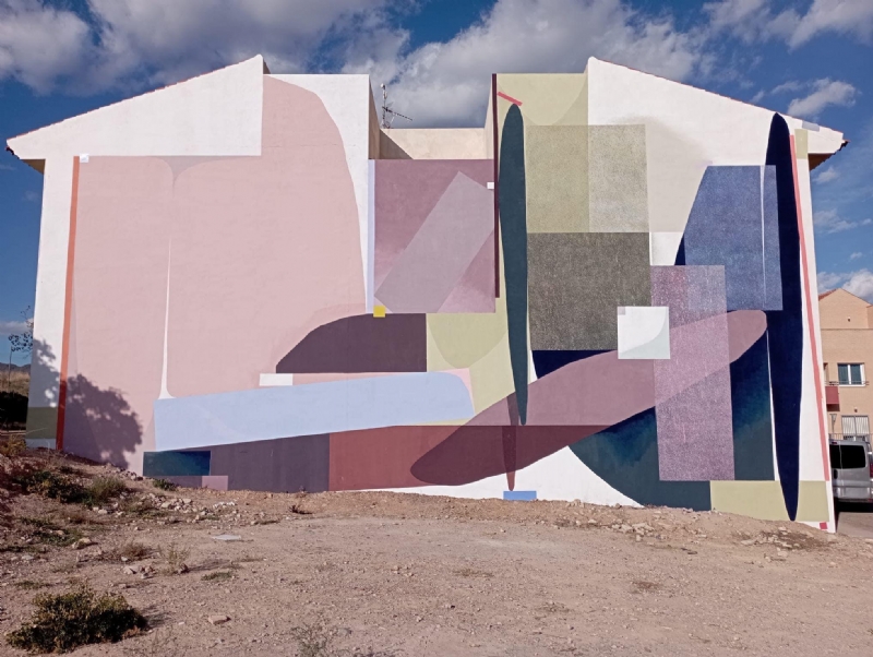 Finaliza la realizacin del mural de grandes dimensiones en Totana que se enmarca dentro de Abstracta, Programa de Arte Abstracto en la Regin de Murcia