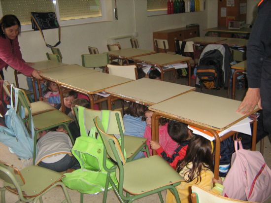 PROTECCIN CIVIL DE TOTANA IMPARTE EN EL COLEGIO SAN CRISTBAL DE ALEDO CHARLAS PREVENTIVAS Y DE ACTUACIN FRENTE A TERREMOTOS