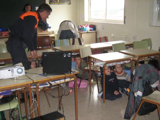 PROTECCIN CIVIL DE TOTANA IMPARTE EN EL COLEGIO SAN CRISTBAL DE ALEDO CHARLAS PREVENTIVAS Y DE ACTUACIN FRENTE A TERREMOTOS
