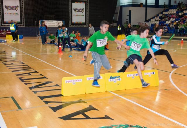 El Pabellón de Deportes acoge mañana la Final Regional de  "Jugando al atletismo" de Deporte Escolar, que contará con la participación de 240 escolares de toda la Región de Murcia