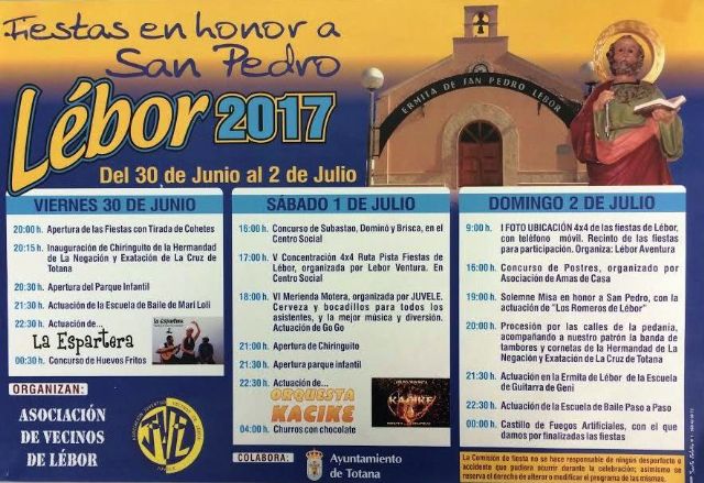 Las fiestas de Lbor en honor a San Pedro se celebran del 30 de junio al 2 de julio en esta pedana