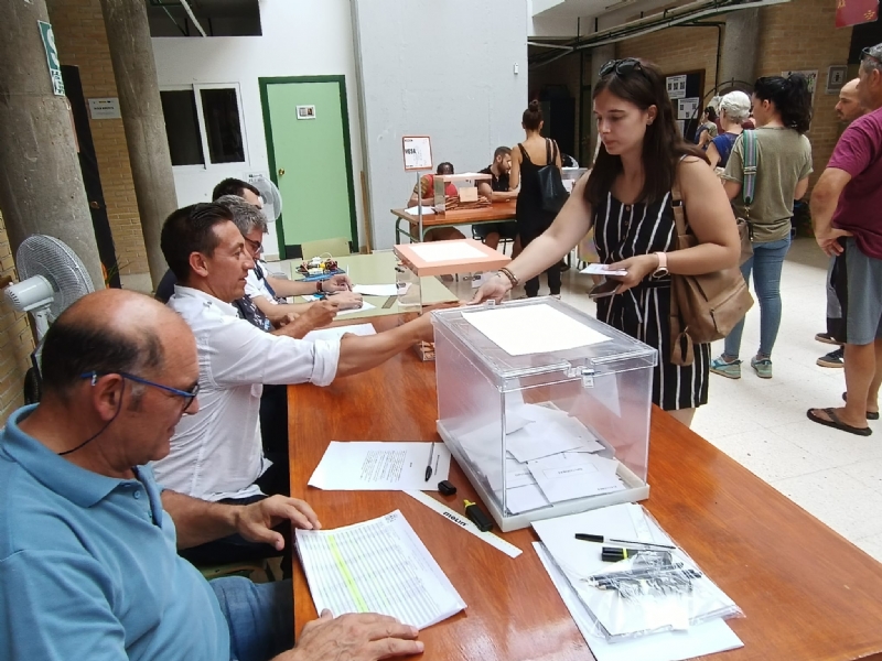 La participacin de electores en Totana asciende al 51,88% por ciento, a las 18:00 horas; 2,19% puntos menos que respecto a la cita del 2019 a la misma hora (Segundo Avance Oficial de Participacin)