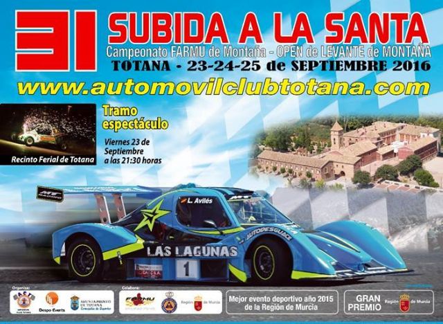 La XXXI Subida a La Santa, gran cita automovilstica para este fin de semana, puntuable para el Campeonato de Murcia2016 y el I Open de Levante de Montaa