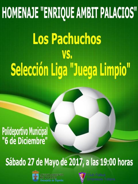 La Concejalía de Deportes y el Club Fútbol de Empresas organizan el próximo sábado un partido homenaje a Enrique Ambit Palacios