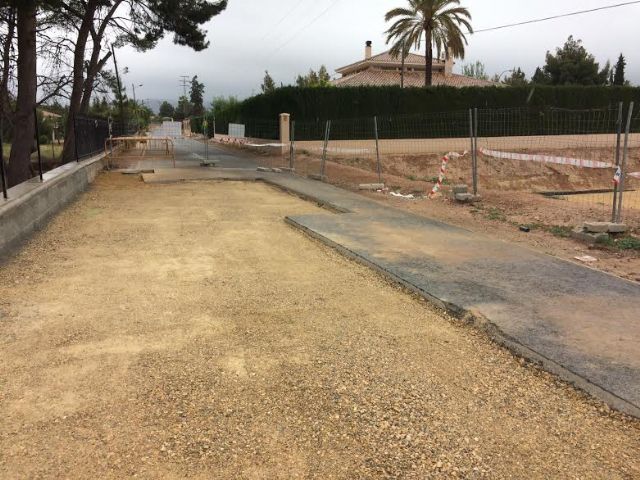 Entran en su ltima fase las obras de reparacin de la carretera C-7 de La Huerta tras los daos ocasionados por el temporal de lluvias en diciembre, a la altura de la Cruz de la Misin