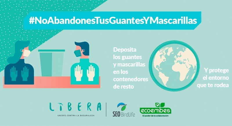 Vdeo. El Ayuntamiento se adhiere a la campaa #NoAbandonesTusGuantesYMascarillas que promueve la Federacin de Municipios de la Regin, en colaboracin con Ecoembes