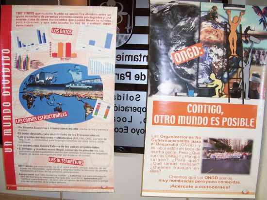 LA MUESTRA ITINERANTE CONTIGO, OTRO MUNDO ES POSIBLE, QUE PERMANECE EXPUESTA EN LA CONCEJALA DE PARTICIPACIN CIUDADANA, HACE UN RECORRIDO POR EL INTENSO TRABAJO QUE VARIAS ONGDS REGIONALES REALIZAN PARA SENSIBILIZAR A LA CIUDADANA 