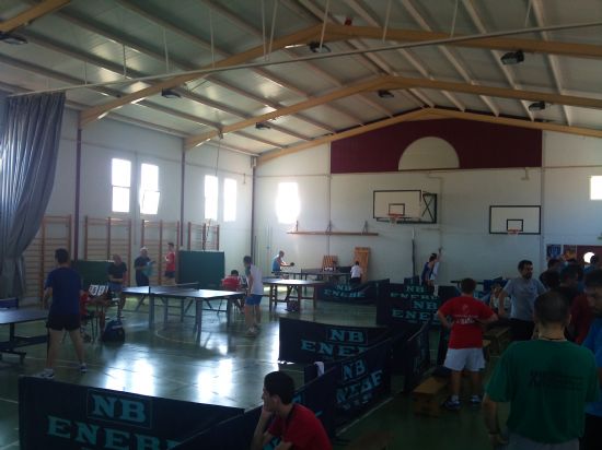 EL II TORNEO DE TENIS DE MESA, ENMARCADO EN EL PROGRAMA DE ACTIVIDADES DEPORTIVAS DE LAS FIESTAS DE SANTIAGO, QUE SE CEELBRÓ EN EL COLEGIO "REINA SOFÍA" CONTÓ CON MEDIO CENTENAR DE JUGADORES DE TODA LA REGIÓN DE MURCIA