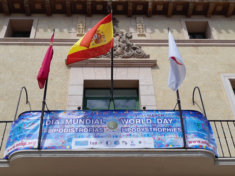 El Ayuntamiento se adhiere al Da Mundial de las Lipodistrofias que se celebra maana 31 de marzo con la colocacin de una pancarta conmemorativa 