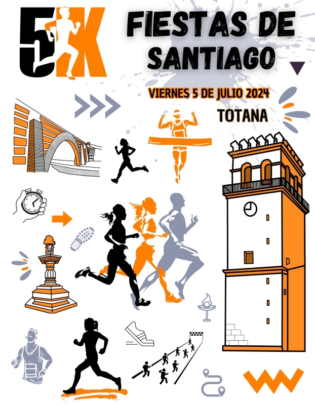 La Concejalía de Deportes abre las inscripciones para la Carrera Popular 5K Fiestas de Santiago, que se celebrará el próximo 5 de julio