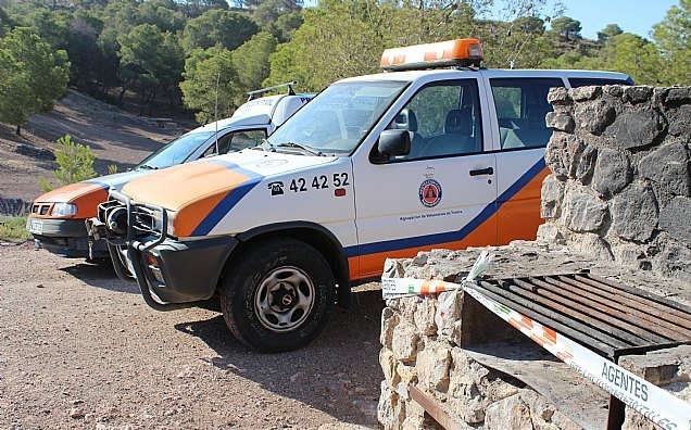 Protección Civil en Totana recuerda que no está permitido realizar fuegos en las barbacoas existentes en Sierra Espuña 