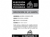 Este fin de semana comienzan las jornadas de elecciones o ratificaciones de alcaldes pedáneos 2023/2027, con las pedanías de La Huerta, Lébor y El Paretón