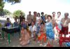 AUTORIDADES MUNICIPALES VISITAN A LAS PERSONAS MAYORES QUE PARTICIPAN EN EL PROGRAMA DE VIAJES "ìVENTE A LA PLAYA!", QUE SE DESARROLLA DURANTE LOS MESES DE VERANO, EN LA CALA DEL PINO DE LA MANGA DEL MAR MENOR