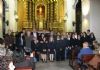 Autoridades municipales asisten al Concierto de Marchas Pasionarias que cada año organiza la Agrupación Musical de Totana en la iglesia parroquial de Santiago