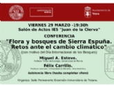  La sede permanente de la UMU organiza mañana la conferencia "Flora y bosques de Sierra Espuña. Retos ante el cambio climático" en el salón de actos del IES "Juan de la Cierva"