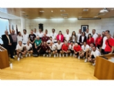 Recepción institucional a las delegaciones de la Selección de Veteranos de la FFRM y la Asociación del Athletic de Bilbao, en la previa del partido benéfico en favor de la Asociación ELA Región de Murcia