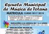 La Escuela Municipal de Música de Totana abre el plazo de matrícula para el curso 2017/2018, del 11 al 22 de septiembre